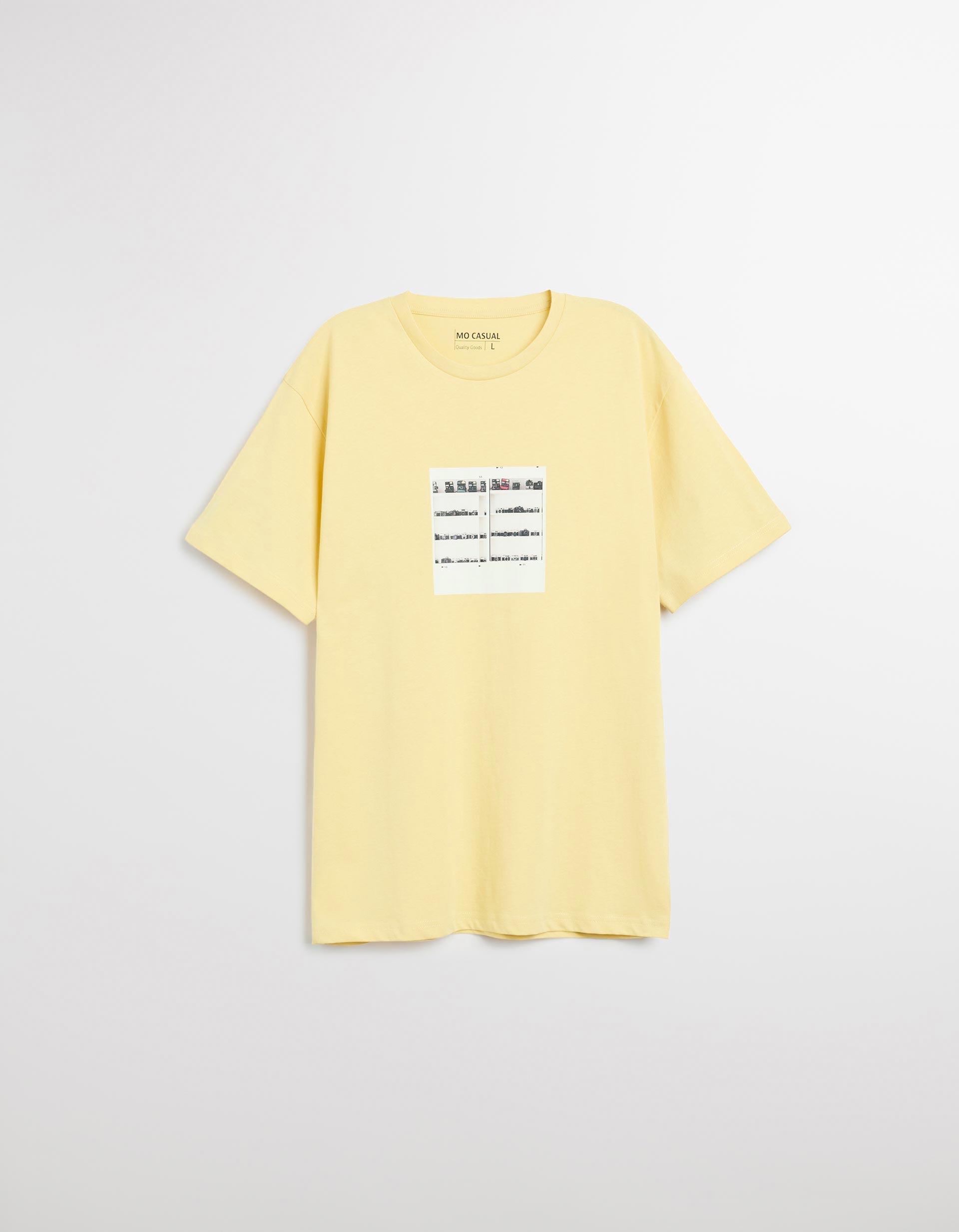 T-shirt Print, Homem, Amarelo Claro
