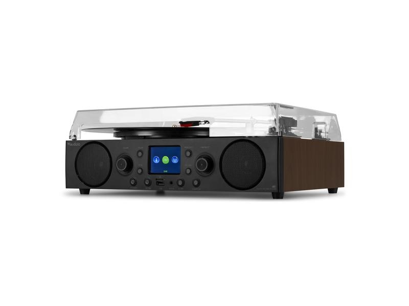Audizio Plattenspieler Tulsa Braun/Schwarz Audiocenter mit Plattenspieler und DAB -Radio