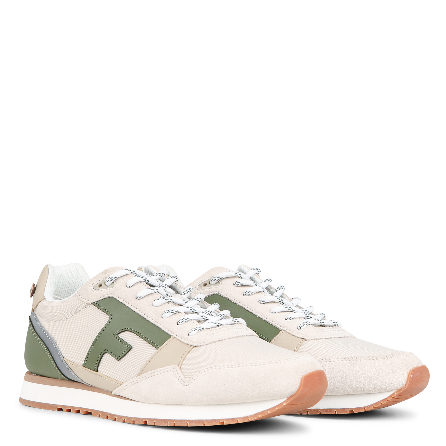 ELM - Baskets basses bi-matière | Beige