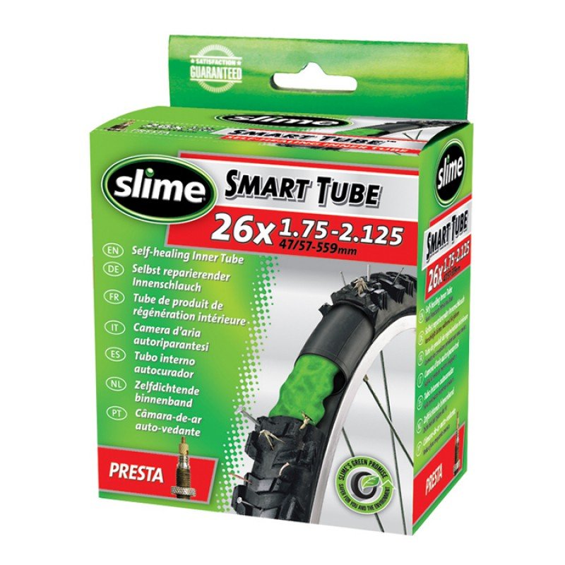 Slange med Slime lappevæske 26x1,75-2,125