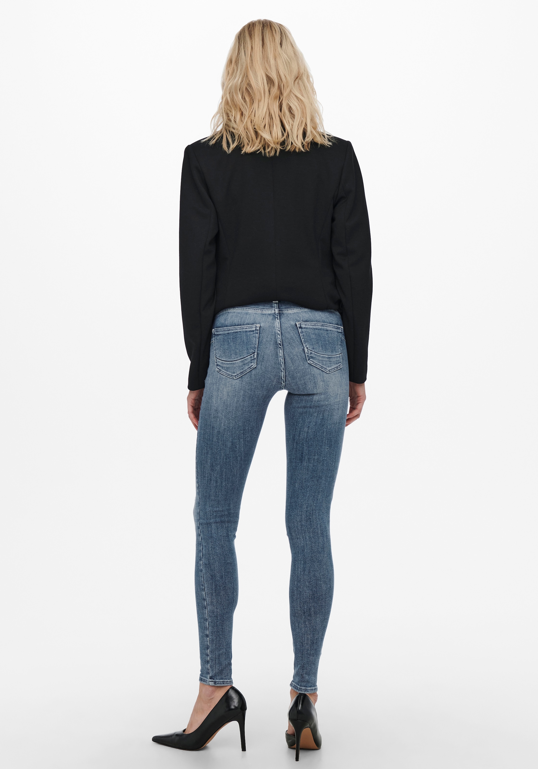 ONLY Skinny-fit-Jeans »ONLPOWER LIFE MID PUSH«, mit Destroyed-Details