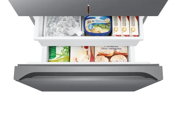 Samsung RF50C530ES9 - Køleskab/fryser - frans dør-bundfryser med vanddispenser - Wi-Fi - bredde: 81.7 cm - dybde: 71.5 cm - højde: 177.6 cm - 495 liter - Klasse E - raffineret inox