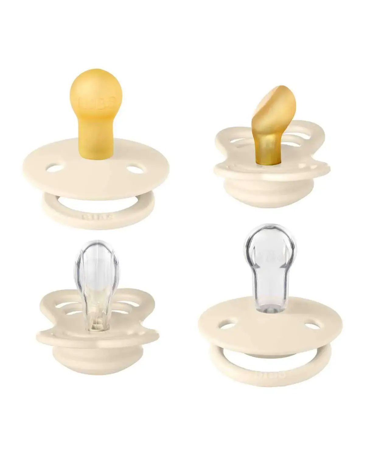 BIBS Try-it-Collection – Smokkepakke 4stk, Naturgummi | 0-6 mnd