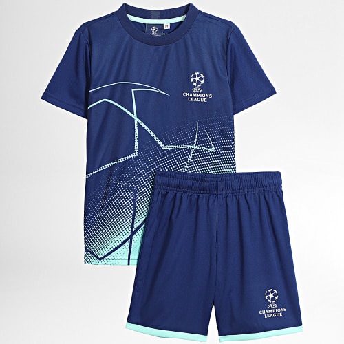 Ensemble Tee Shirt Et Short Jogging Enfant UCL2209C Bleu Marine