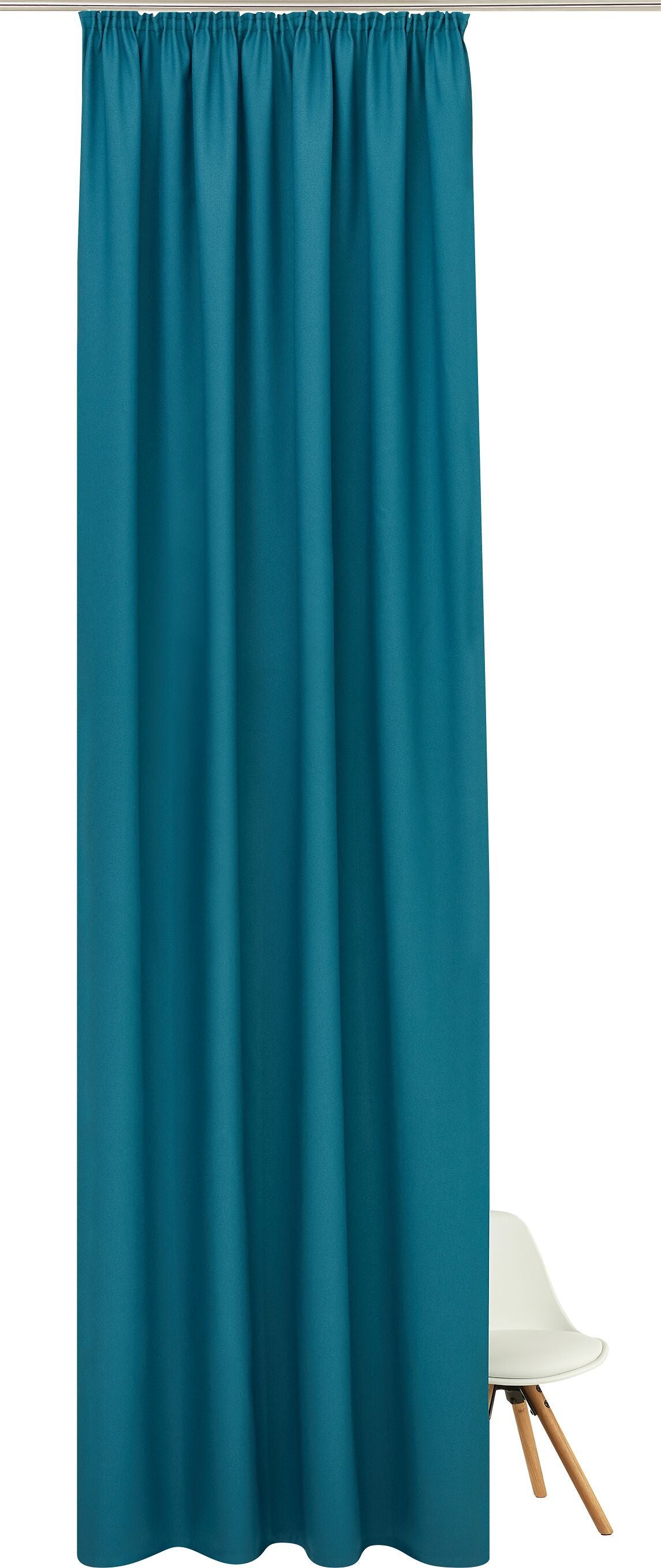 ELORA Nachtvorhang lakspur - Petrol / B: 150.0 cm x H: 270.0 cm