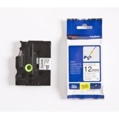 Brother P-Touch Band TZe-FX231, flexibel, 12 mm, schwarz auf weiss