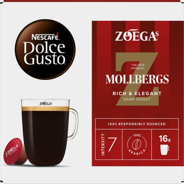 Nescafé Dolce Gusto Zoégas Mollbergs kapsler (16 stk)