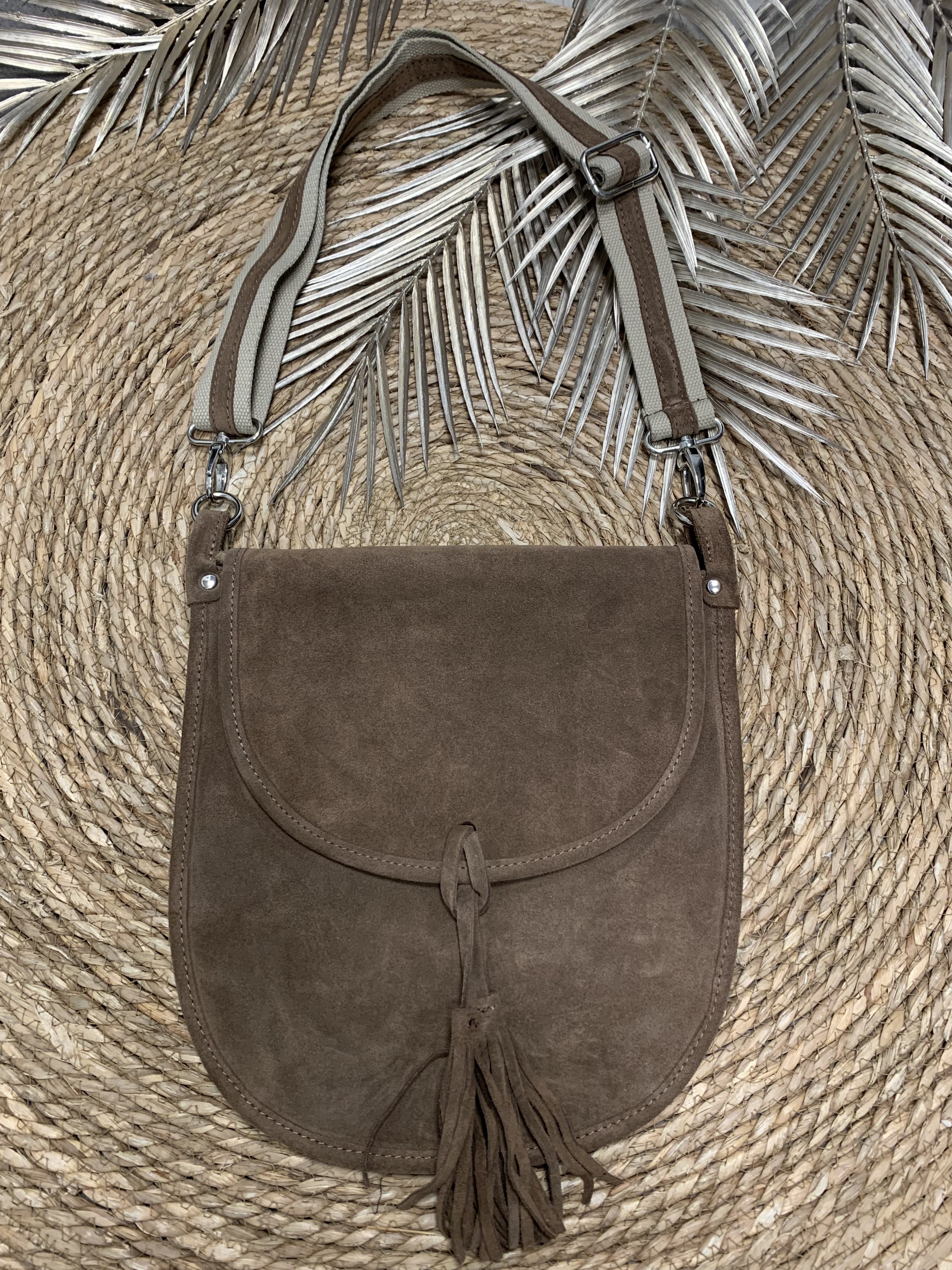 Meghan Bag - Suede Taupe