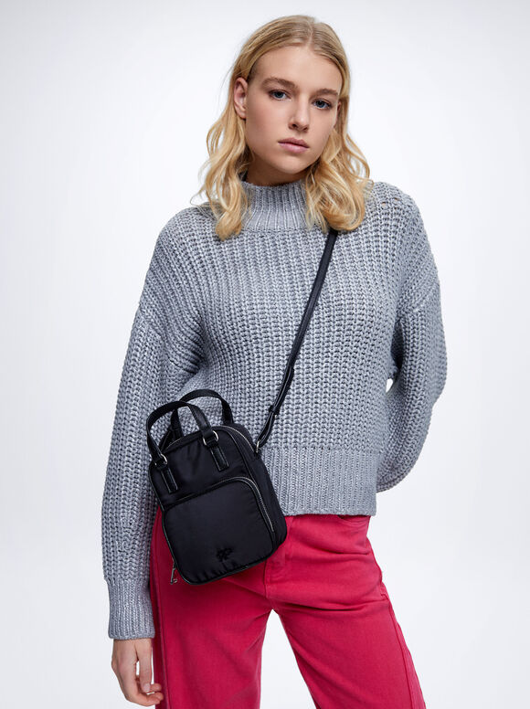 Bolsa Bandolera De Nylon - Preto