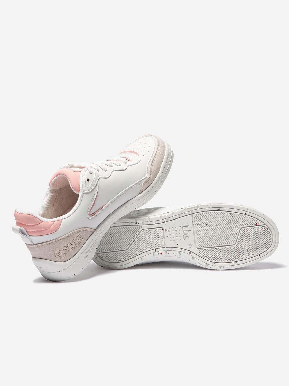 Baskets Femme Blanc et Rose Recyclables