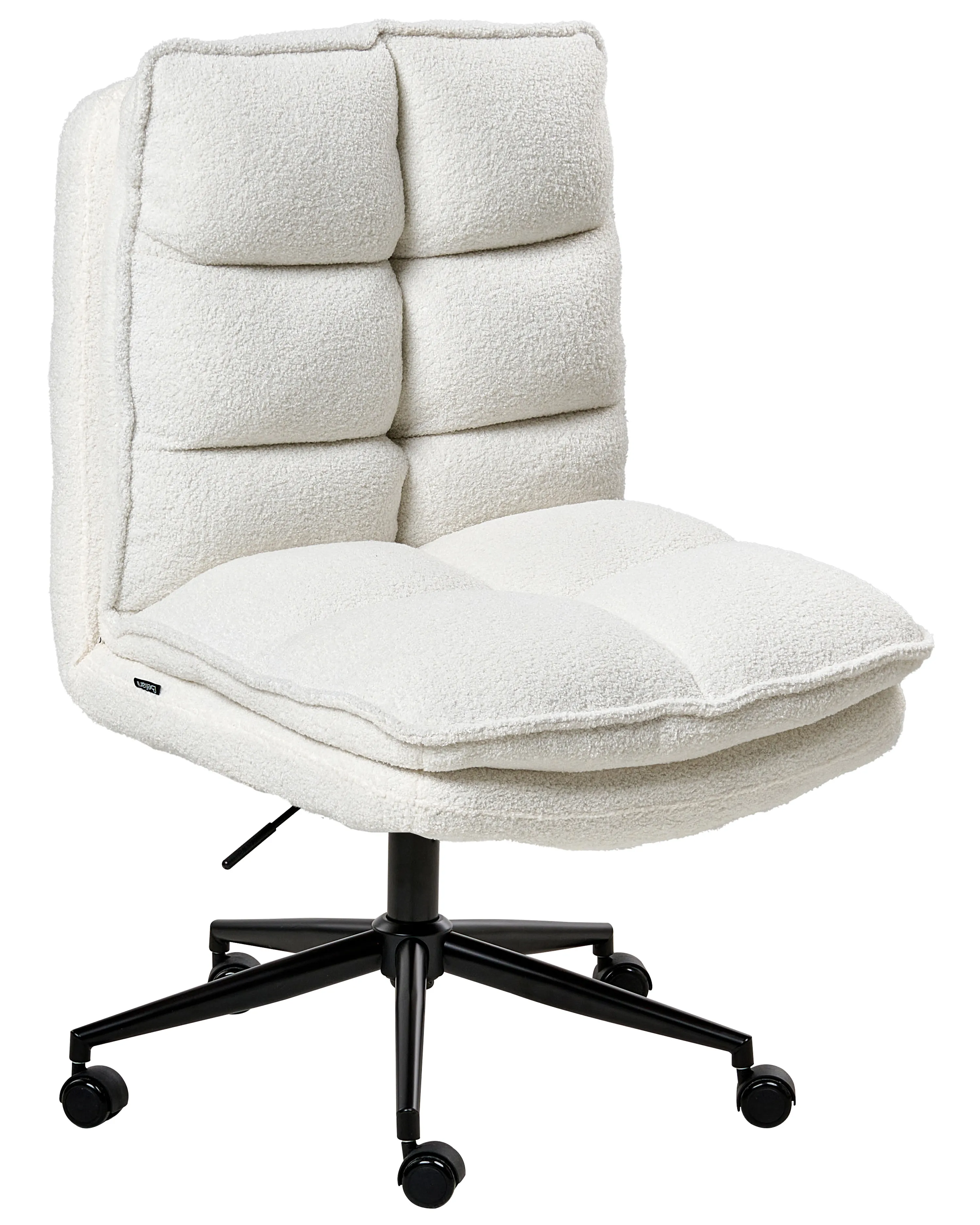 Bureaustoel ADDISON Bouclé Wit