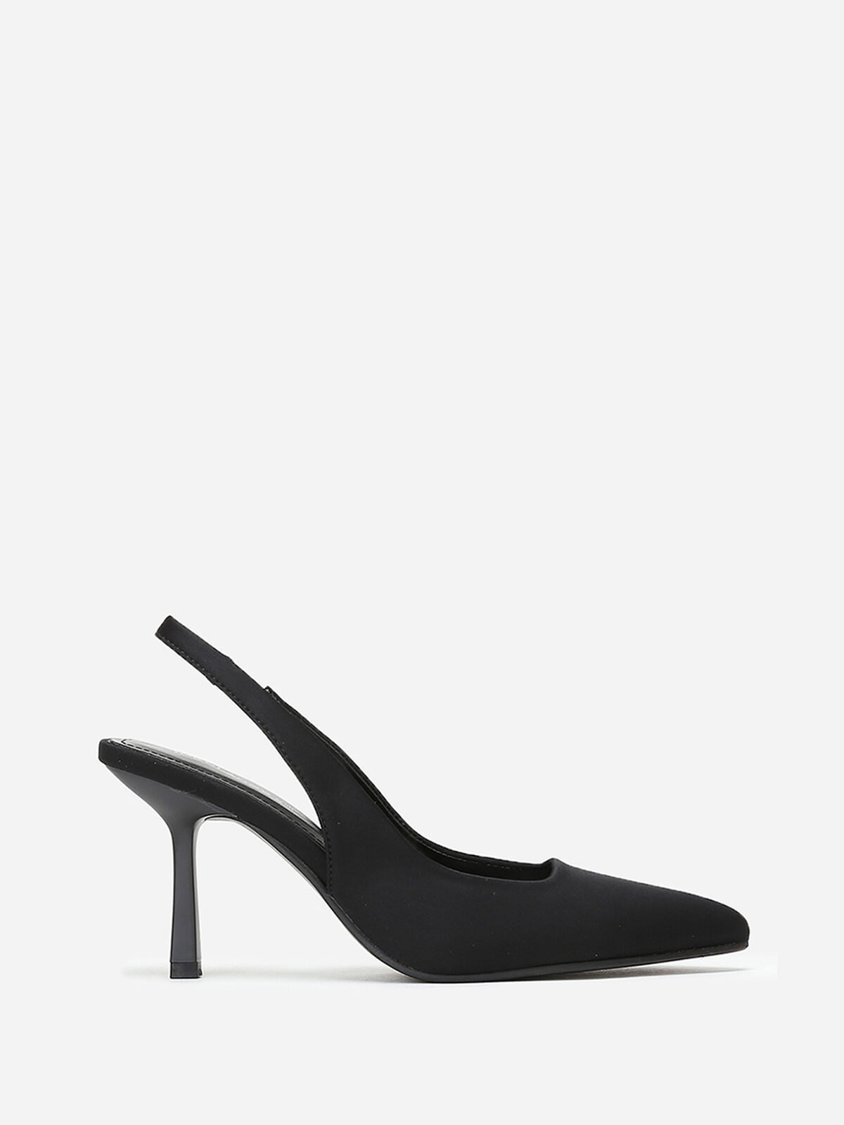 Escarpins ouverts pointus à talon fin- Noir