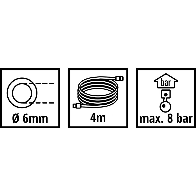 Einhell spiraalslang 4m Ø6mm
