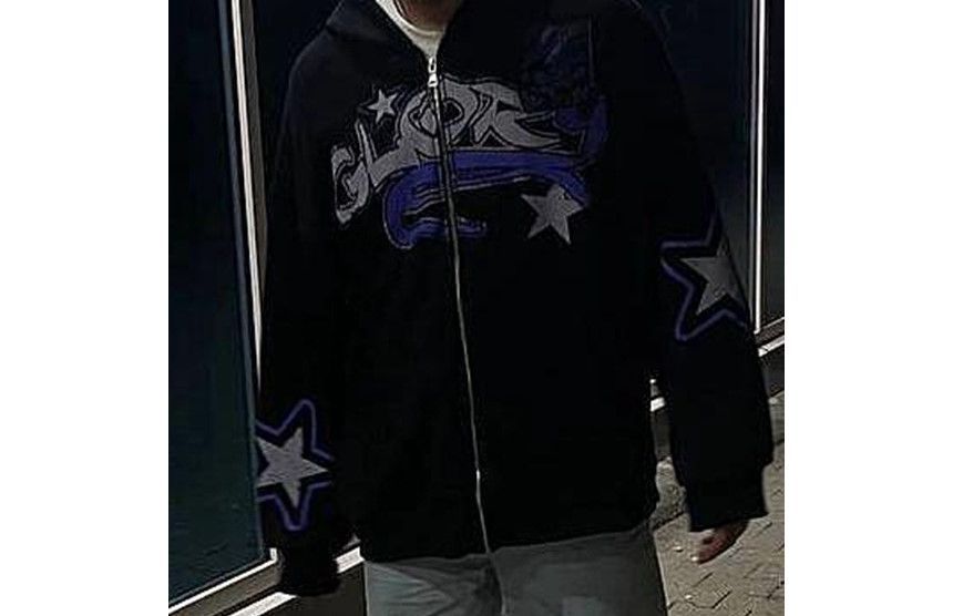 Jeshili - Hoodie met rits en sterrenprint