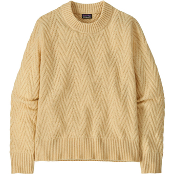 Patagonia Recycled Wool-Blend Sweatshirt Chevron Cable: Natural Damen
