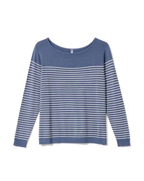 pull Olga à rayures pour femmes bleu