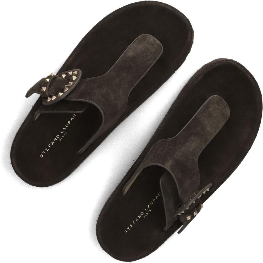 STEFANO LAURAN Teenslippers Dames Dk5668 Maat: 43 Materiaal: Suède Kleur: Bruin
