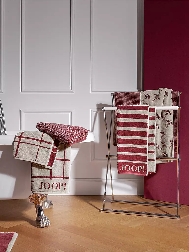JOOP Duschtuch SELECT FADED CORNFLOWER  80x150cm Rouge dunkelrot