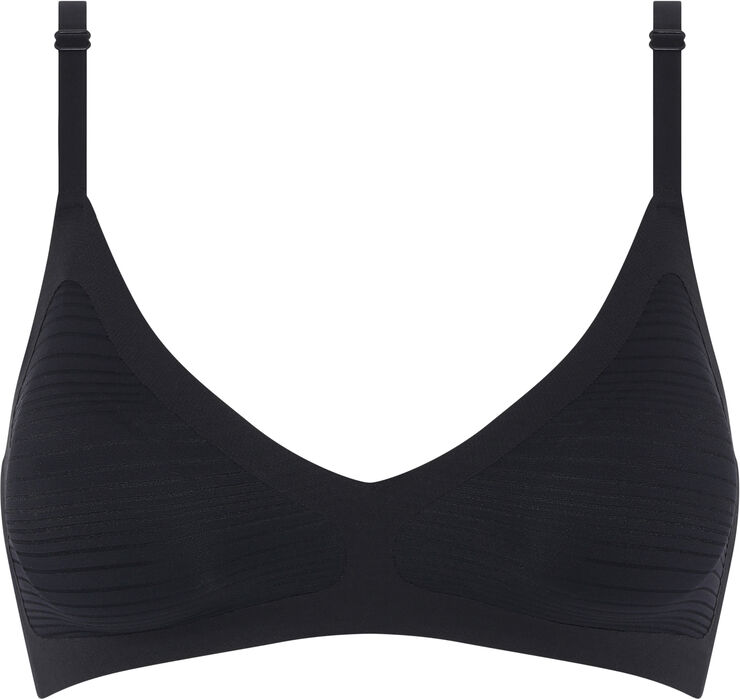Chantelle Soft Stretch Stripes Bralette with removable pads Black