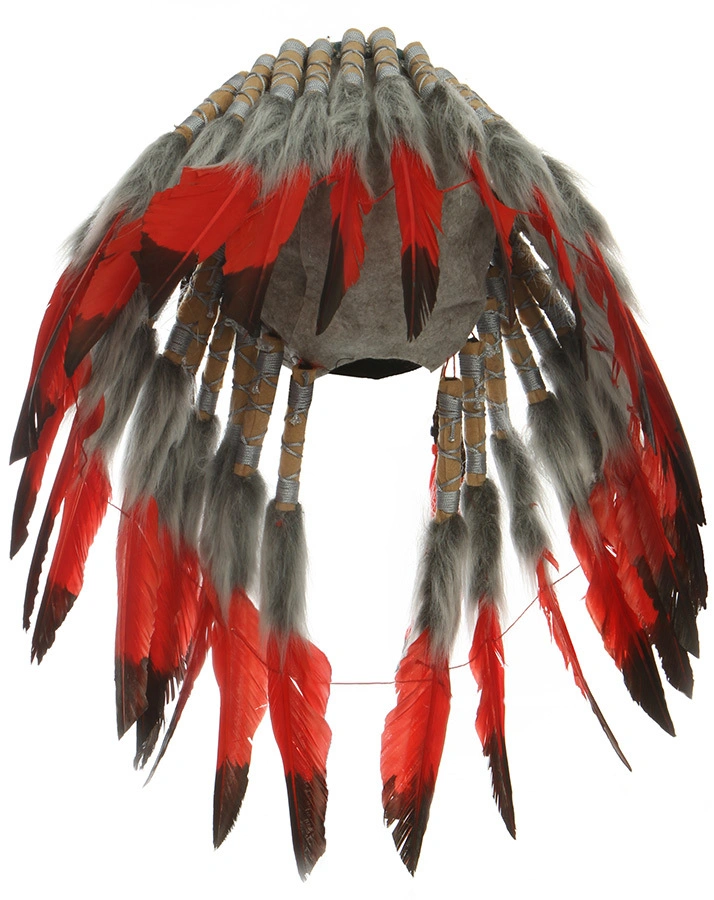 Indianer-Kopfschmuck ITUHA in grau/bunt