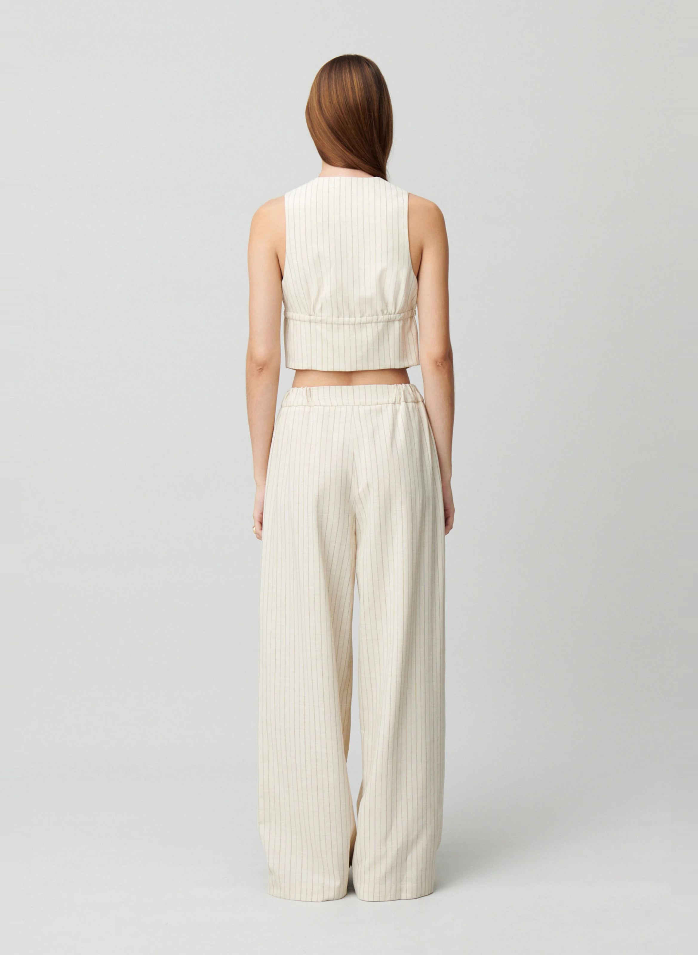 Top veston boutonné | Blanc