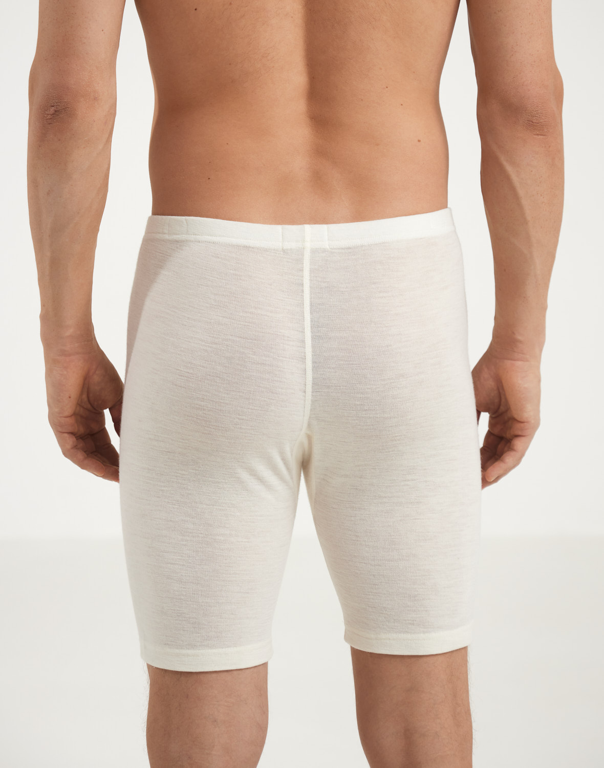 Lange boxershort van merinowol met gulp voor heren
