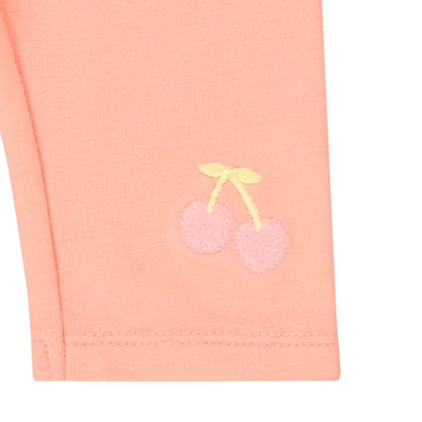 Ensemble 2 pièces imprimé fantaisie pour bébé fille - Blanc