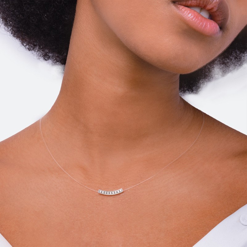Collier transparent rail
