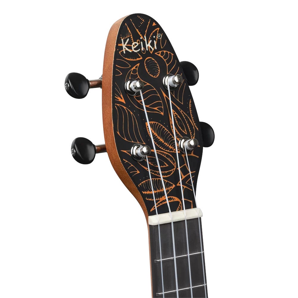Ortega Keiki K2SS-OKC Soprano Size Ukulele Orange Kaleidoscope sopraan ukelele set