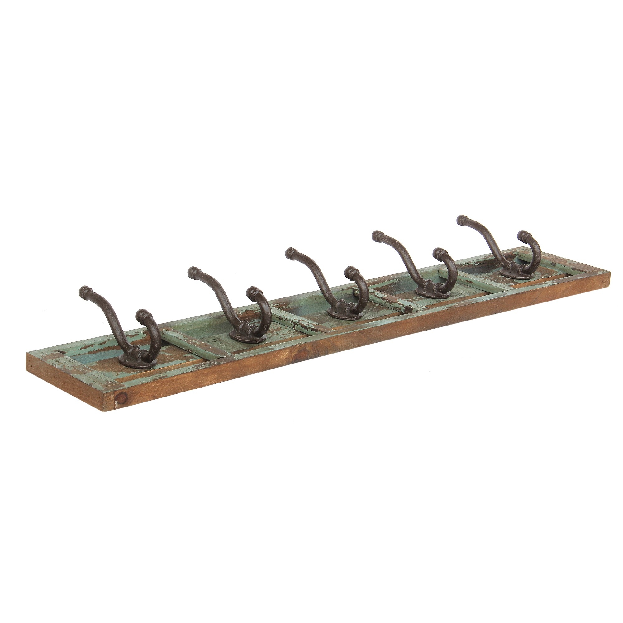 5er Hakenleiste, natur, T 2cm, B 80cm, H 16cm von fischer's lagerhaus