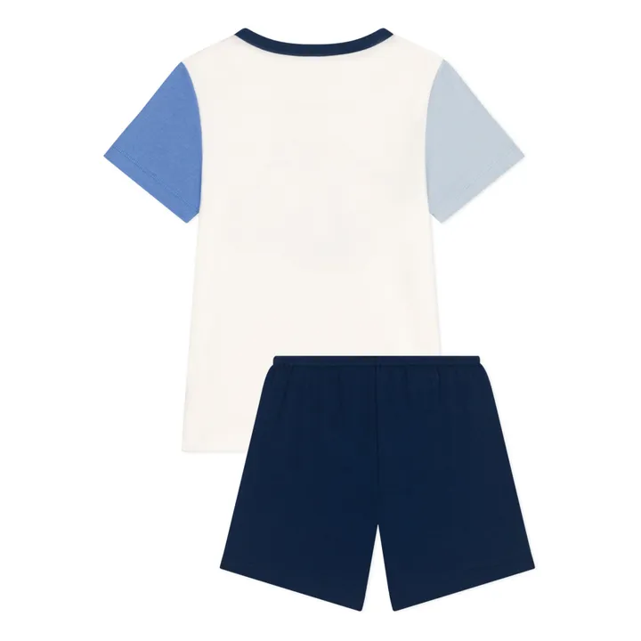 Petit Bateau Pyjama Short Mano Nuages | Bleu