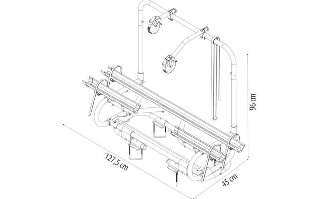 Berger Premium XL Deichsel Fahrradträger für 2/3 Fahrräder, E-Bike geeignet