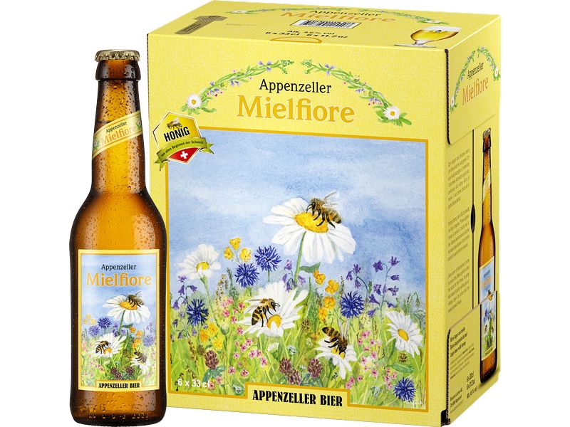 Appenzeller Bier Bier Mielfiore 6 x 0.33 l Lagerbier mit Honig