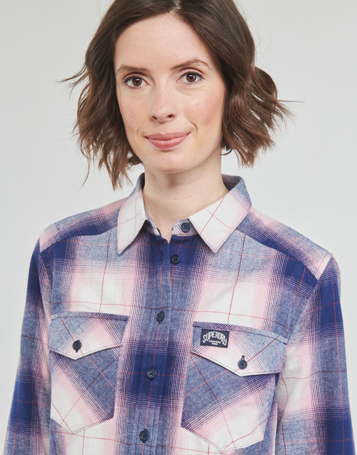 Superdry - LUMBERJACK CHECK FLANNEL SHIRT - Rose / Marine