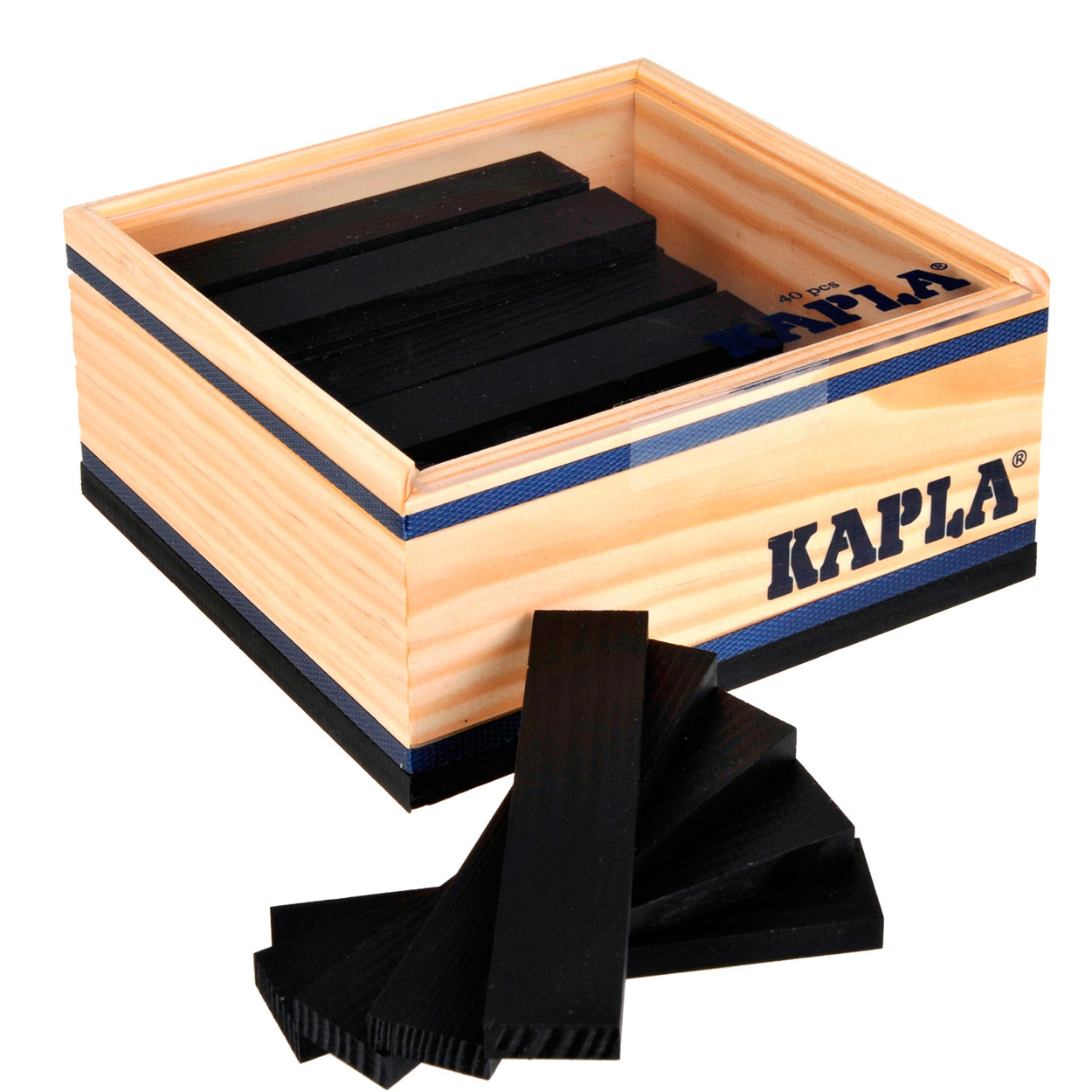 KAPLA, 40 Plankjes Zwart