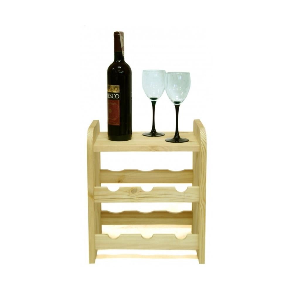 PROREGAL Wijnrek Pinot Vine C HxBxD 36 x 34,4 x 26,5 cm 6 Flessen Massief grenenhout Natuurlijk Onbehandeld