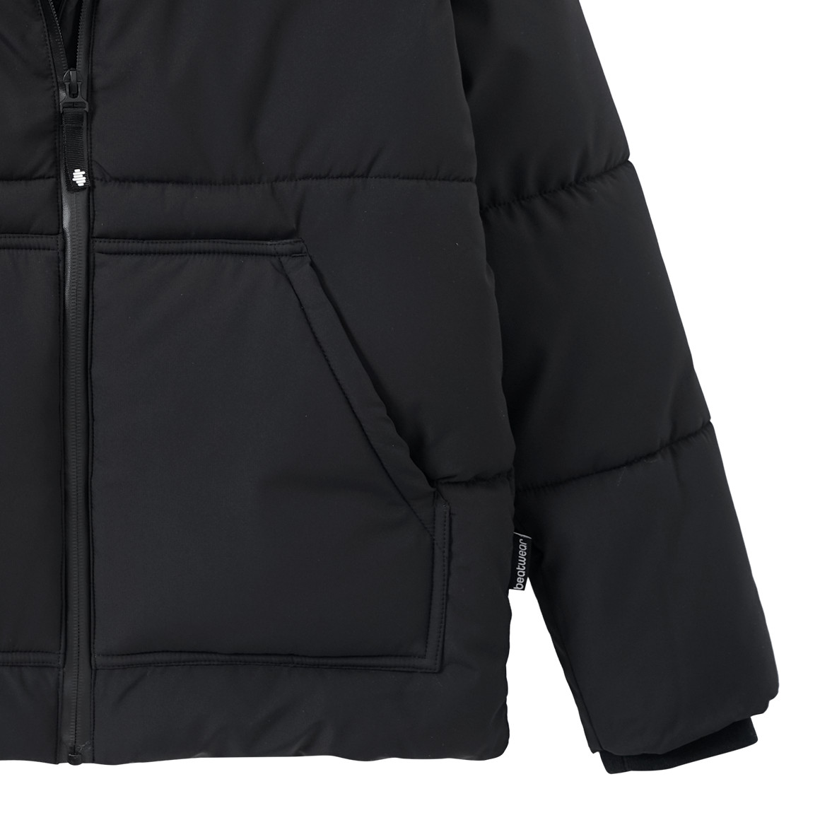 Beatwear Jungen Jacke warm wattiert schwarz