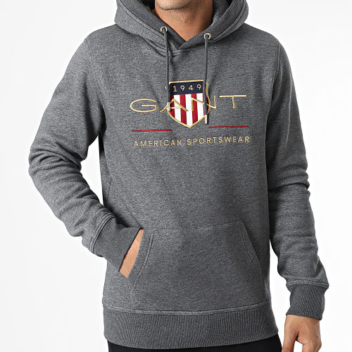 Sweat Capuche Archive Shield 2047056 Gris Anthracite Chiné