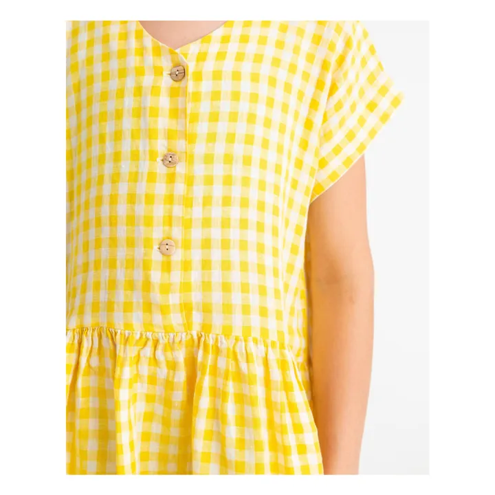 Matona Robe Vichy Lin | Jaune
