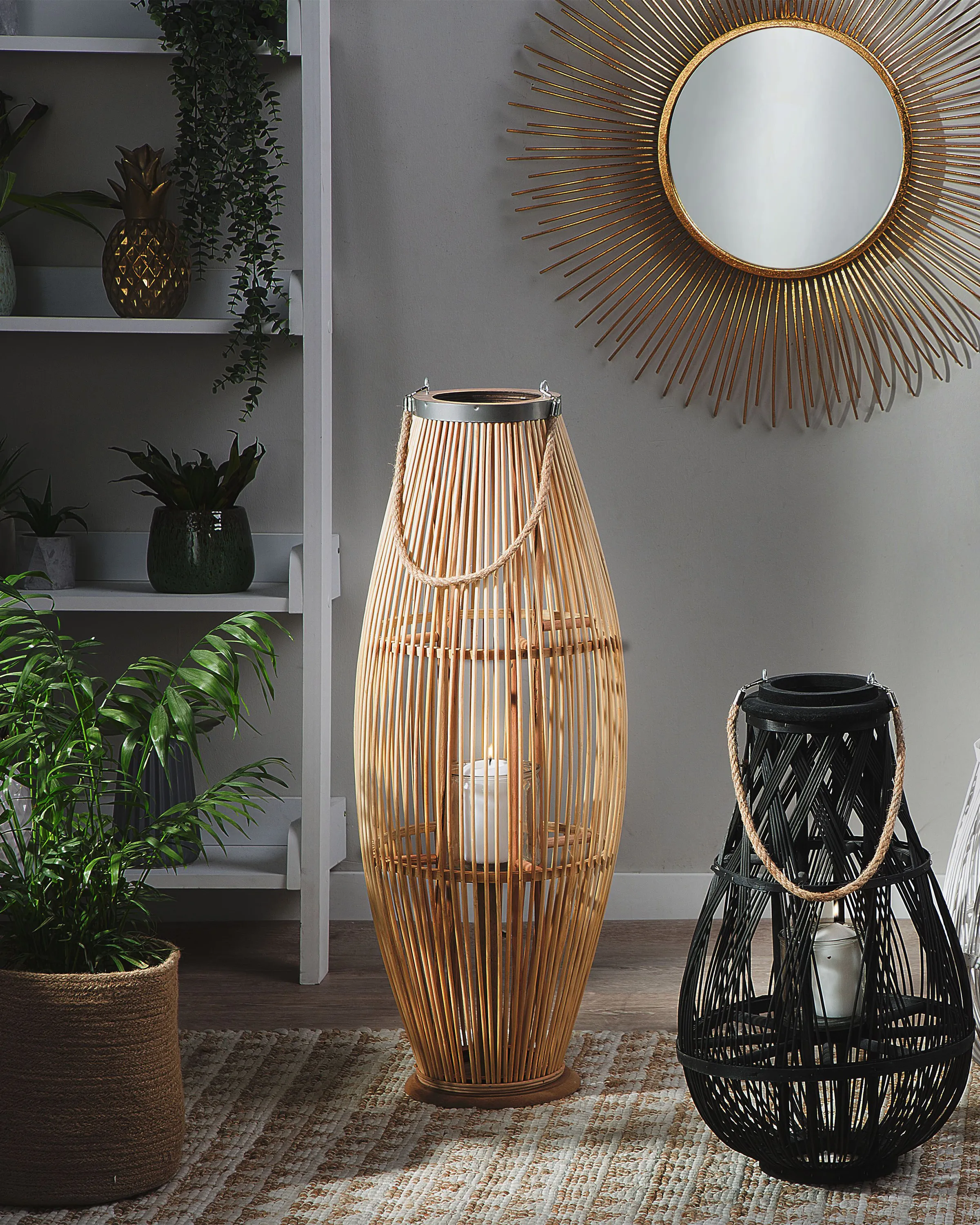 Lantaarn TAHITI Bamboehout 84 cm Natuurlijk
