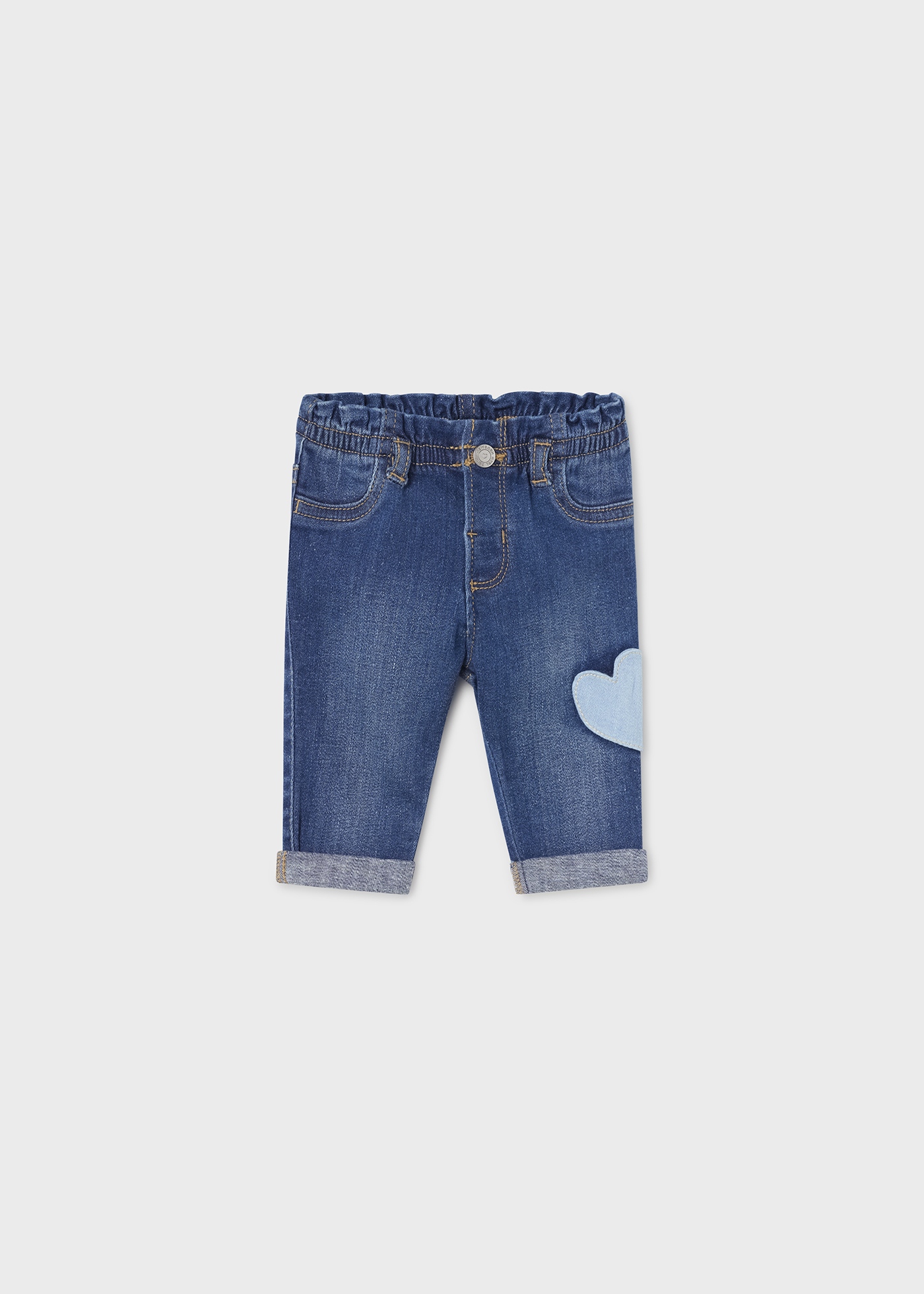 Calças jeggings ajustáveis de algodão sustentável para recém-nascidos