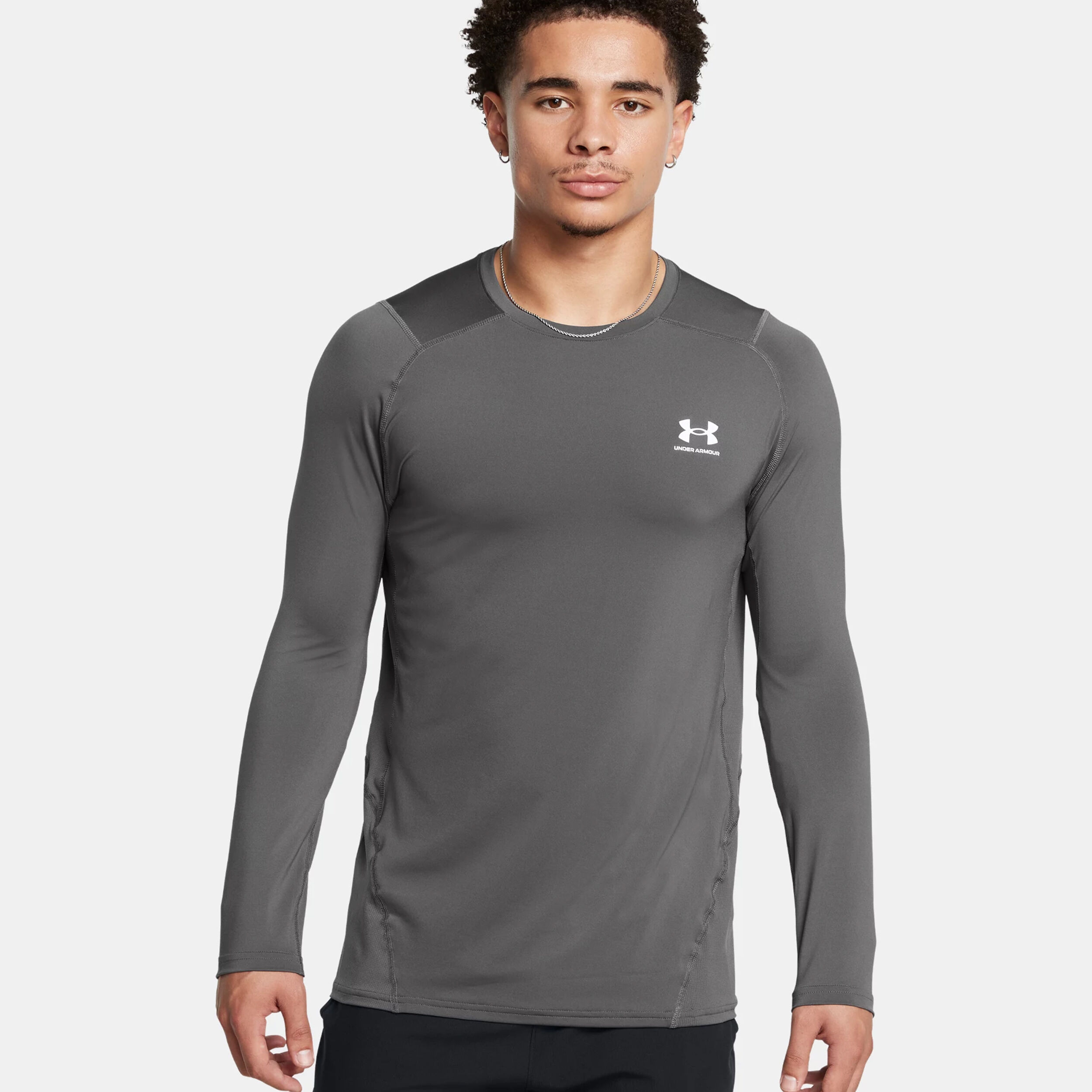 Under Armour Armour Fitted Haut Manches Longues Hommes - Gris