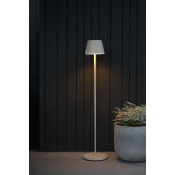 KonstSmide vloerlamp Pomezia Medium 5W oplaadbare LED verlichting zandkleurig
