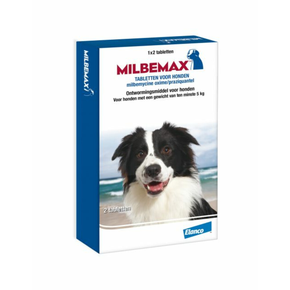 Milbemax Ontworming Tabletten Hond 5 - 75 kg2 tabletten