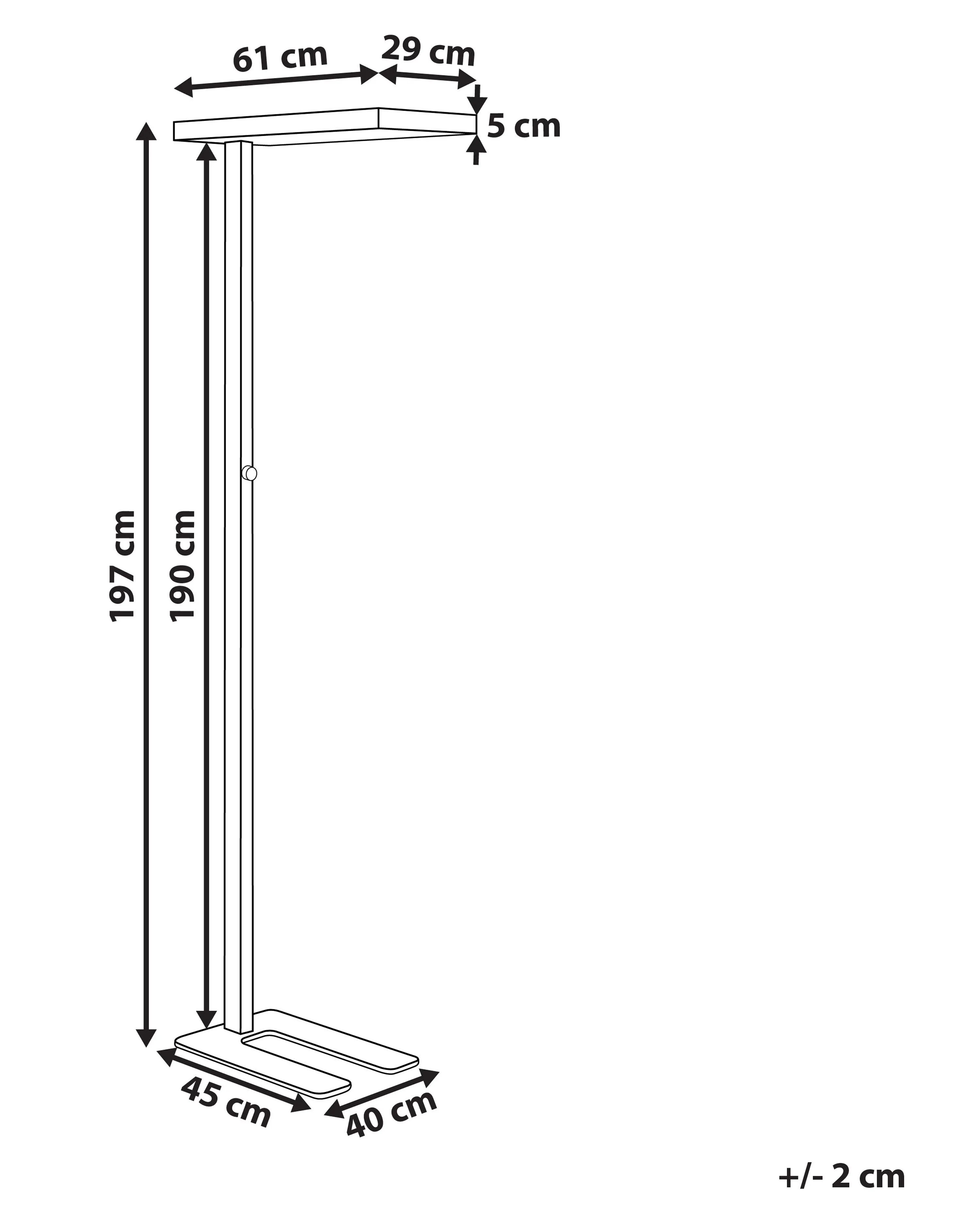 LED staande lamp TAURUS met dimmer Metaal Wit