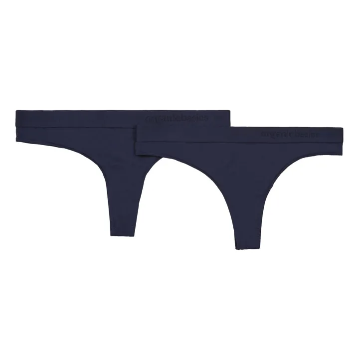 Organic Basics Lot de 2 Tangas Tencel Lite | Bleu marine