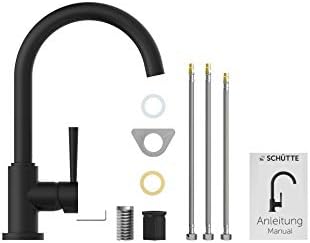 SCHÜTTE Cornwall 79161 Robinet de cuisine pivotant à 360 ° avec mitigeur monocommande Blanc : Bricolage