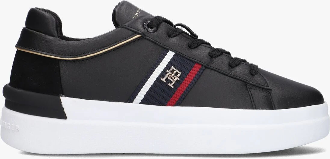 TOMMY HILFIGER zwarte tommy hilfiger lage sneakers corp webbing court sneaker