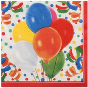 Serviettes à motifs 'Lucky Balloons', 330 x 300 mm