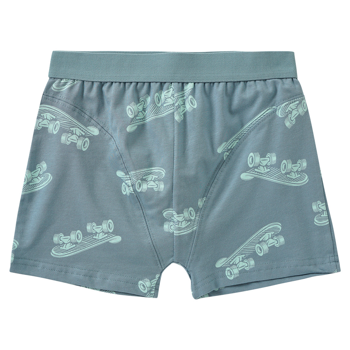 Yigga 3 Jungen Boxer mit Bio-Baumwolle dunkelgrün / hellgrün / blau